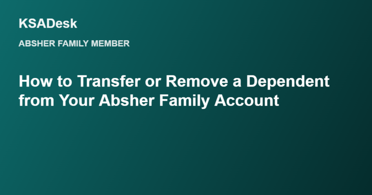 How to Transfer or Remove a Dependent from Your Absher Family Account